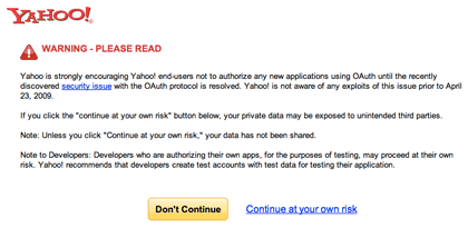 Delibar Yahoo Authorize3