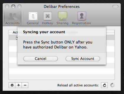 Delibar Yahoo Authorize4