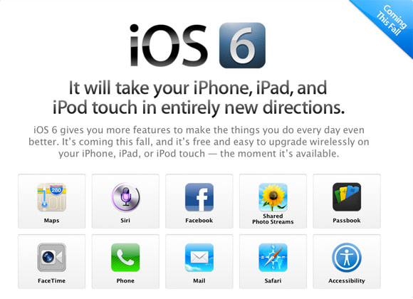 iOS 6 発表